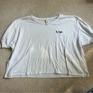 White cropped tank top